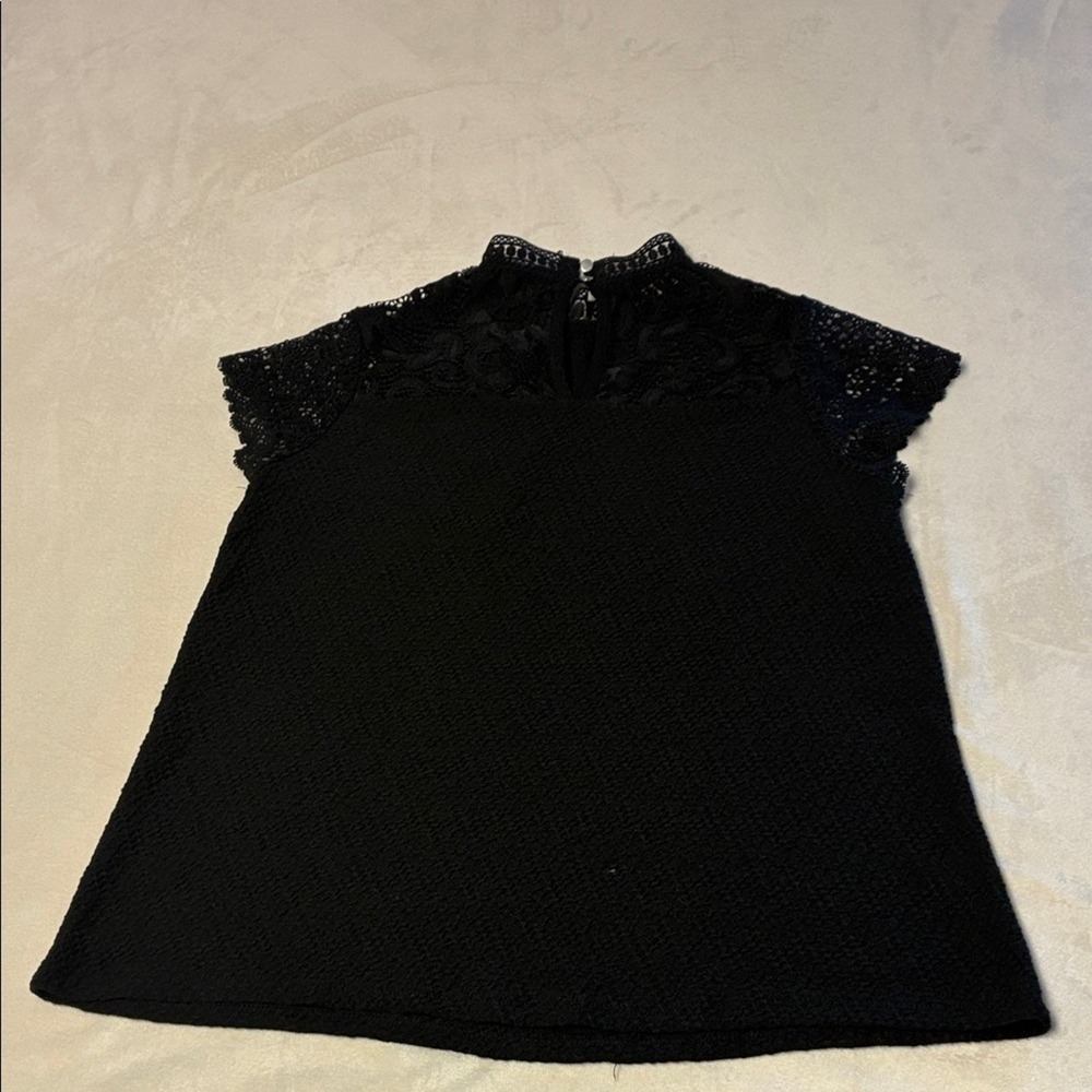 Dark Romance Lace Blouse Medium WhimsyGoth Witchy 20s Vampire Black Glam Siren - Picture 6 of 10